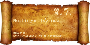 Meilinger Tünde névjegykártya